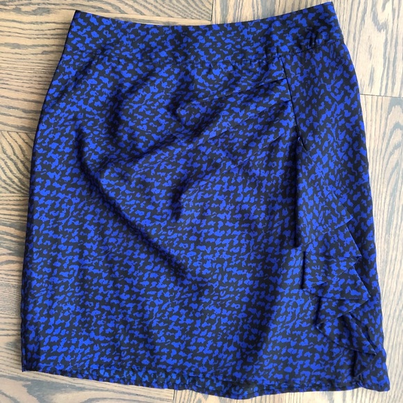 Blue Skirt with Ruffle Detail - Picture 1 of 4